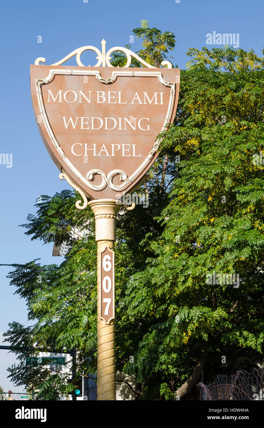 Mon Bel Ami Wedding Chapel, Las Vegas, Nevada Stock Photo - Alamy