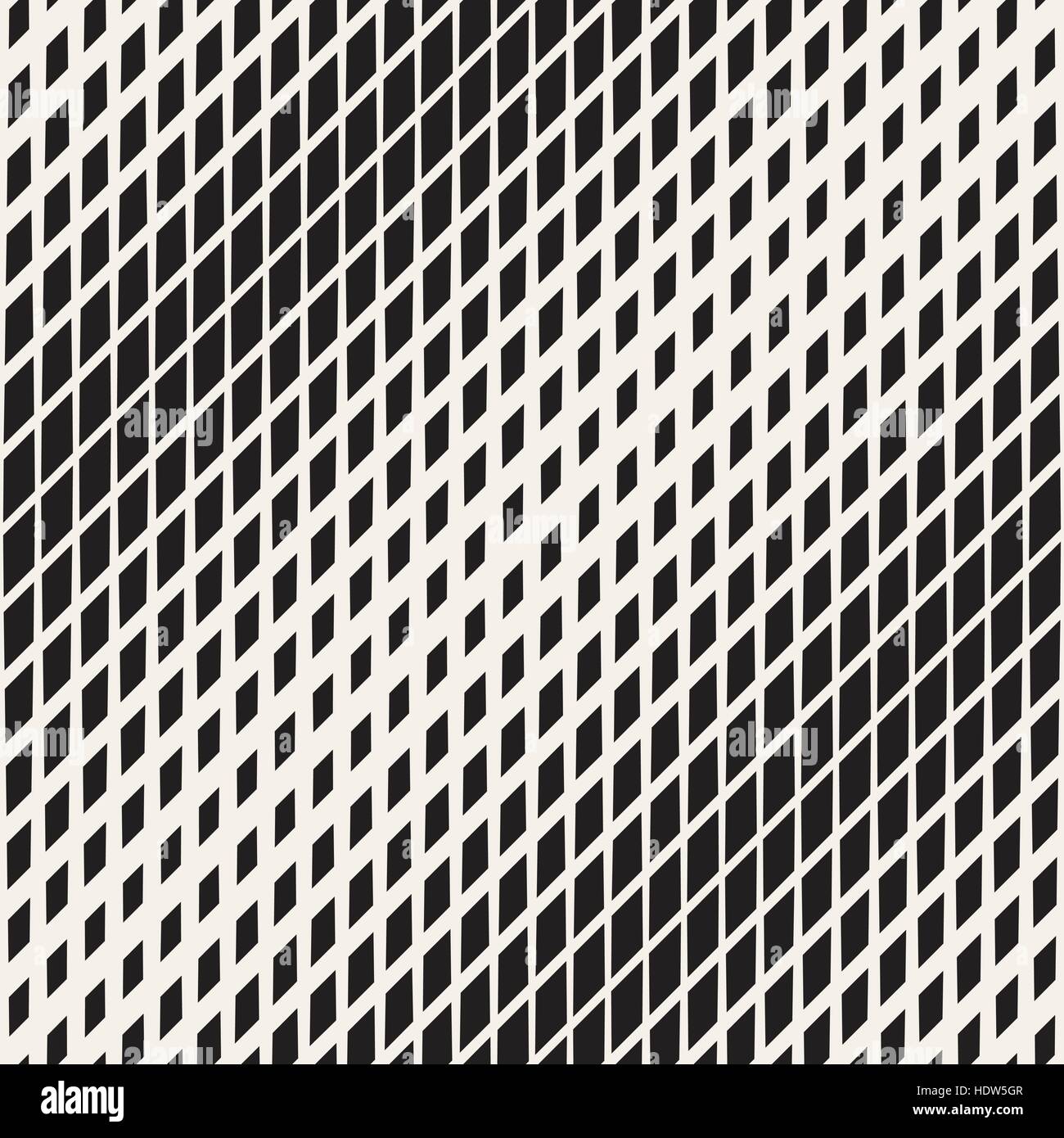 Halftone Gradient Mosaic Lattice. Vector Seamless Black and White ...