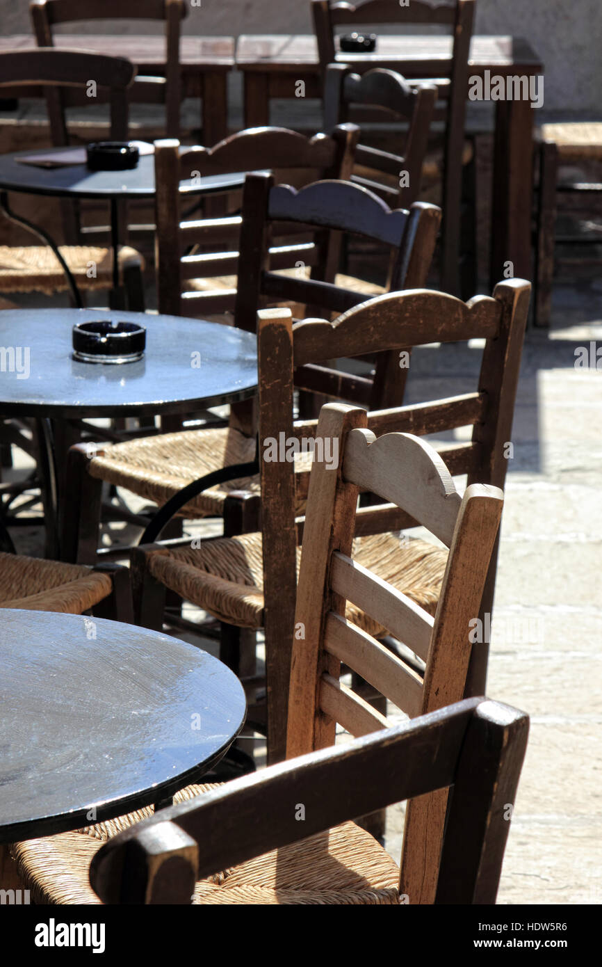 chairs and tables of a traditional coffee shop Stock Photo Alamy