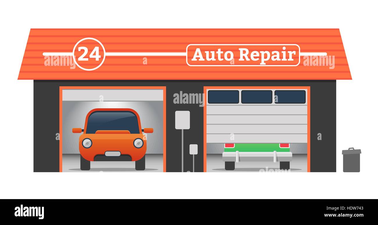 Auto repair vector garage concept Stock Vector Image & Art - Alamy