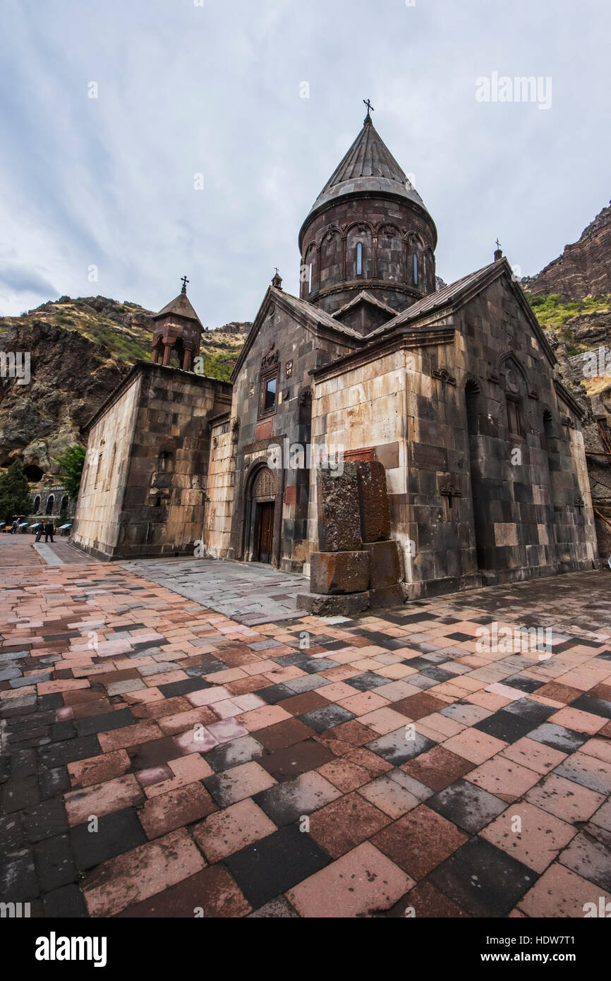 Church of the Holy Mother of God at Geghard Monastery, Azat Valley; Kotayk, Armenia Stock Photo