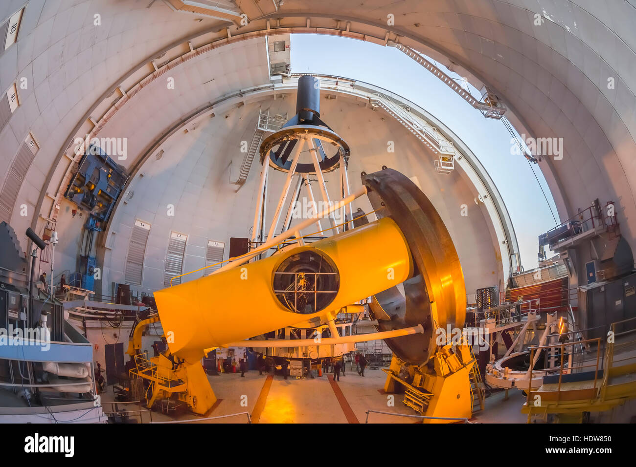Telescope inside CFHT (Canada France Hawaii Telescope) Observatory atop