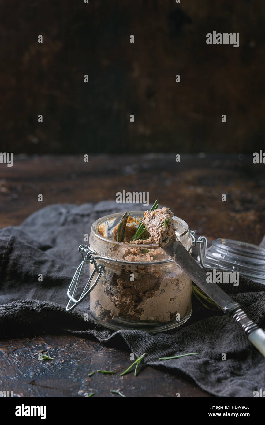 Homemade chicken liver pate Stock Photo - Alamy