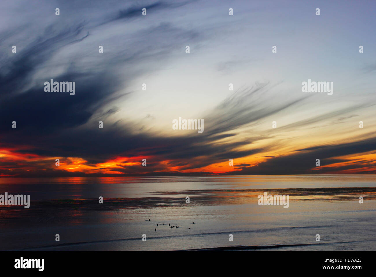 Stunning ocean sunset Stock Photo - Alamy