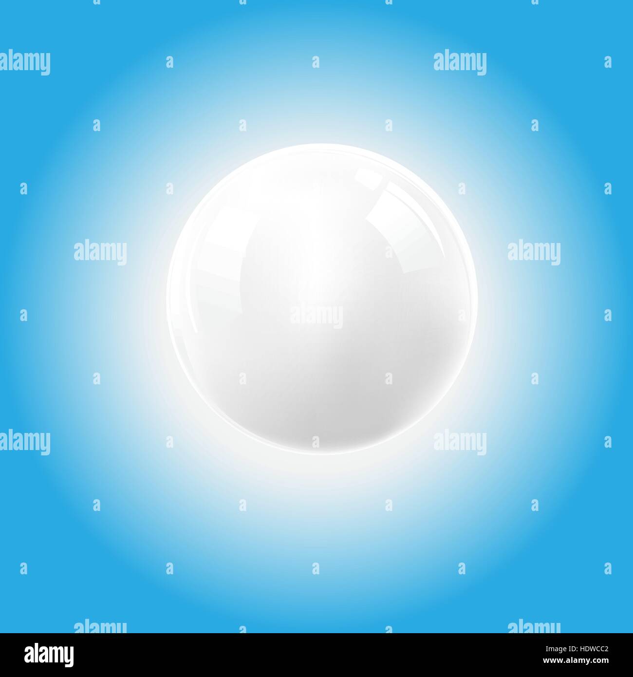 Vector white ball on a blue background Stock Vector Image & Art - Alamy