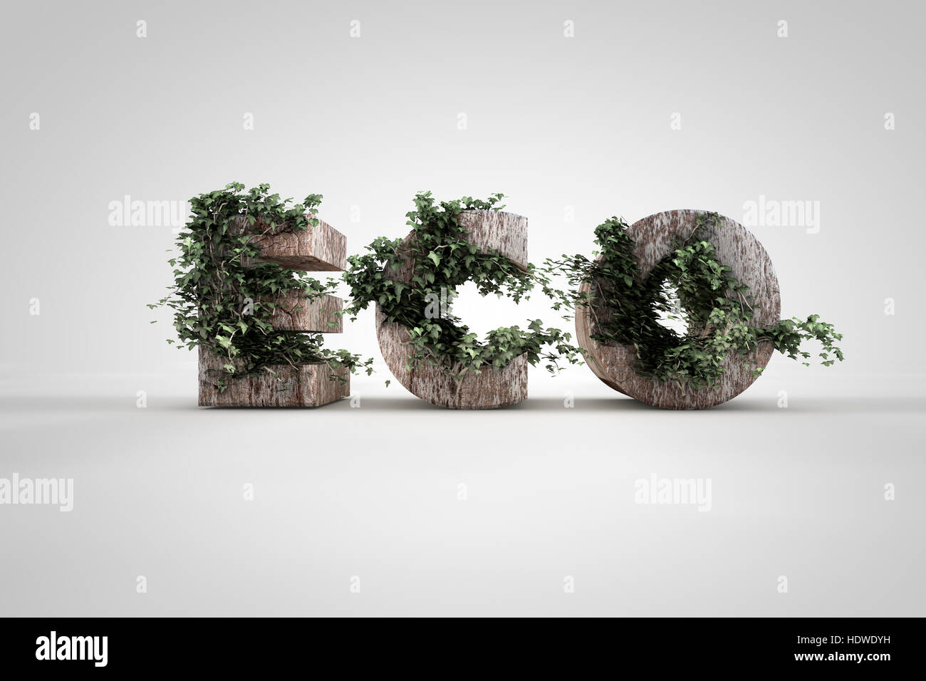 Illustration word ECO, in 3d Stock Photo