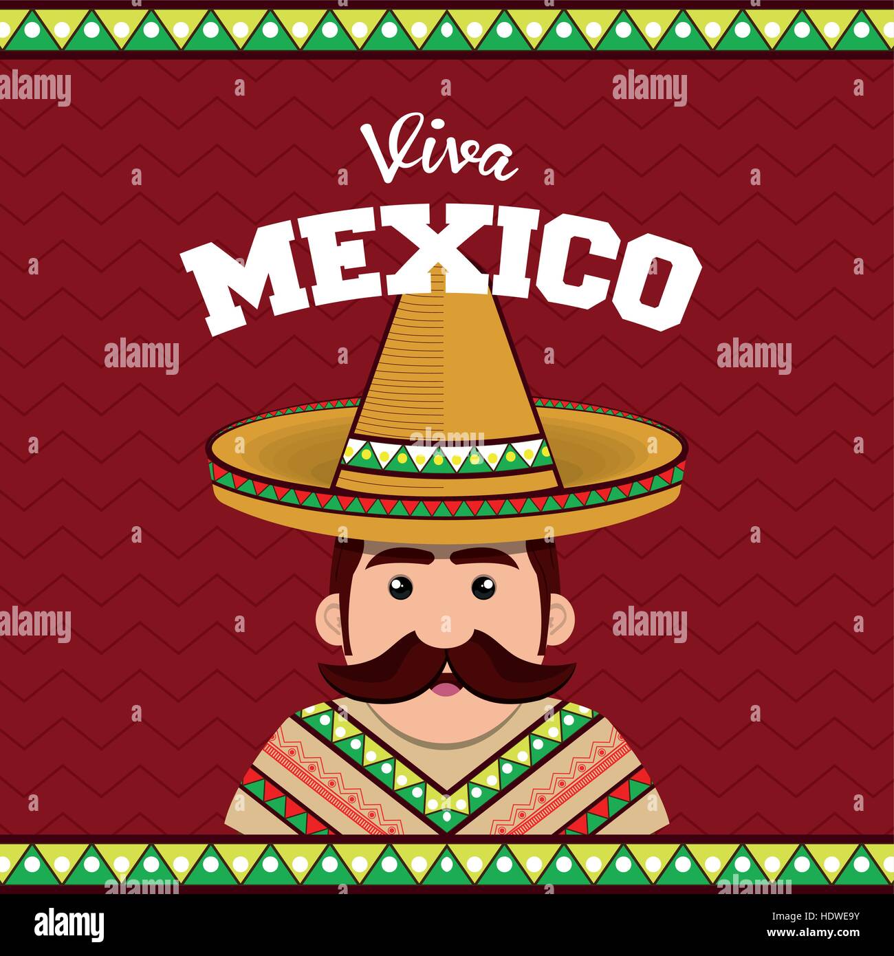 viva mexico poster celebration vector illustration design Stock Vector ...