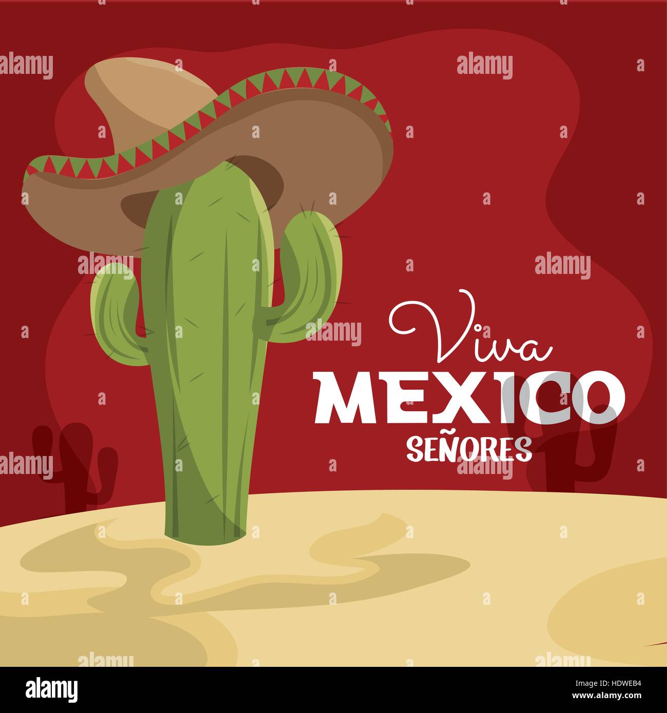 viva mexico poster celebration vector illustration design Stock Vector ...