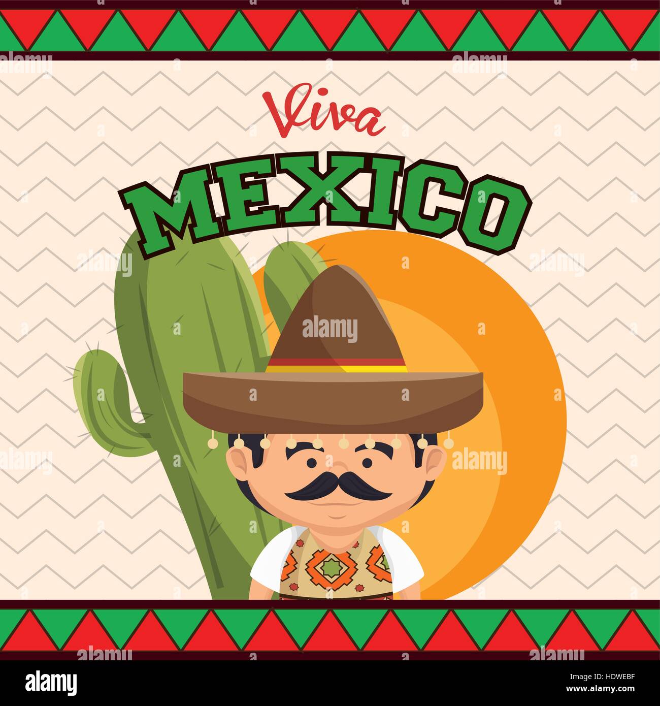viva mexico poster celebration vector illustration design Stock Vector ...