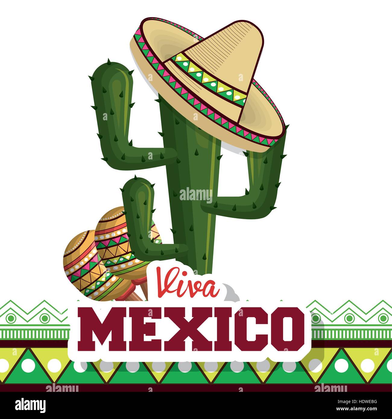 viva mexico poster celebration vector illustration design Stock Vector ...