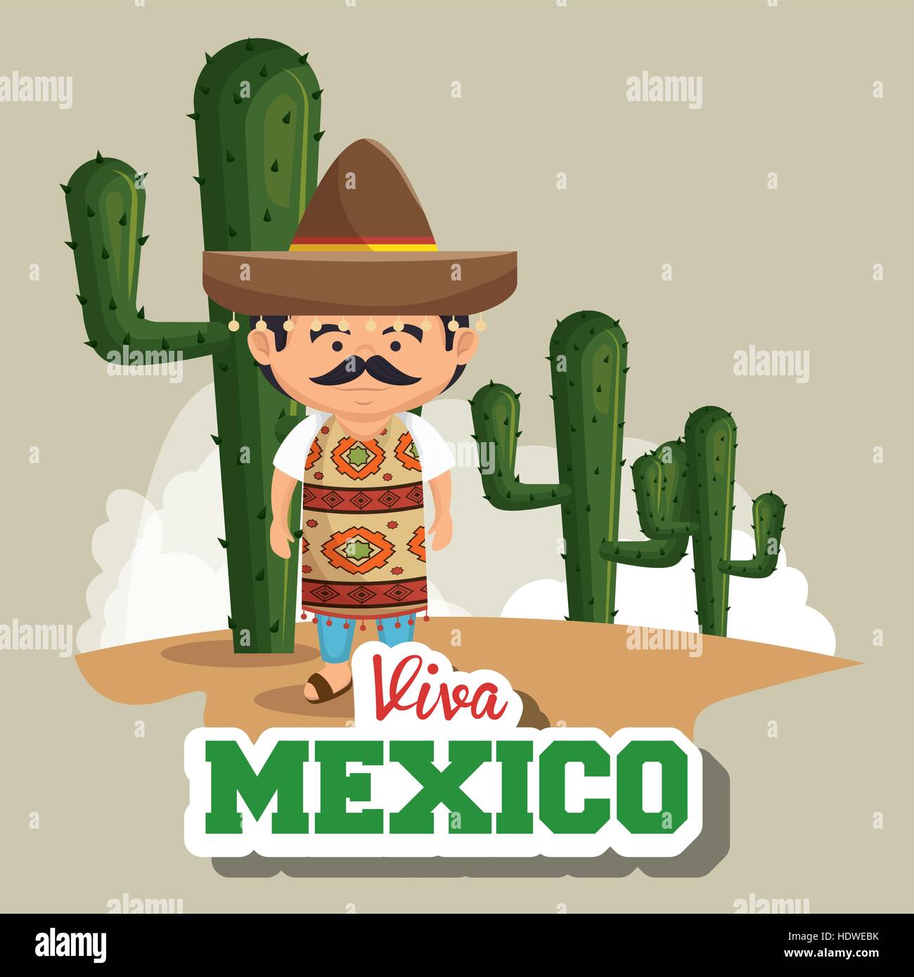 viva mexico poster celebration vector illustration design Stock Vector ...