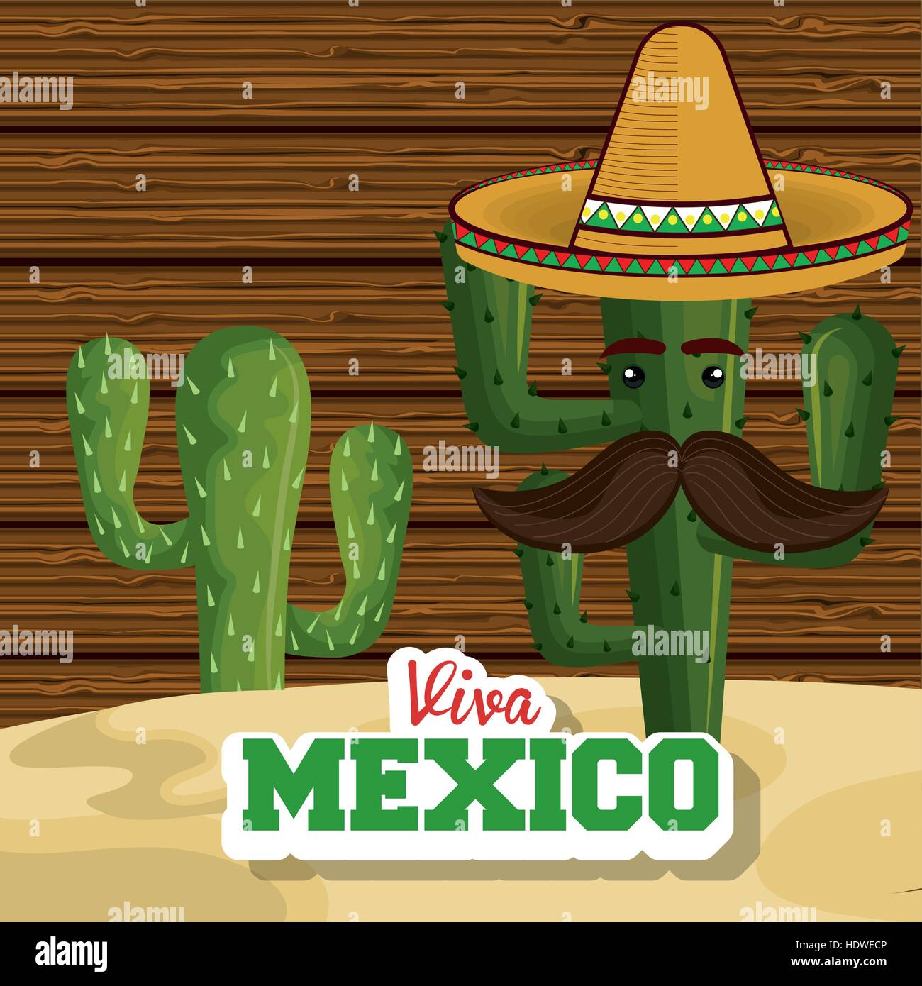 viva mexico poster celebration vector illustration design Stock Vector ...