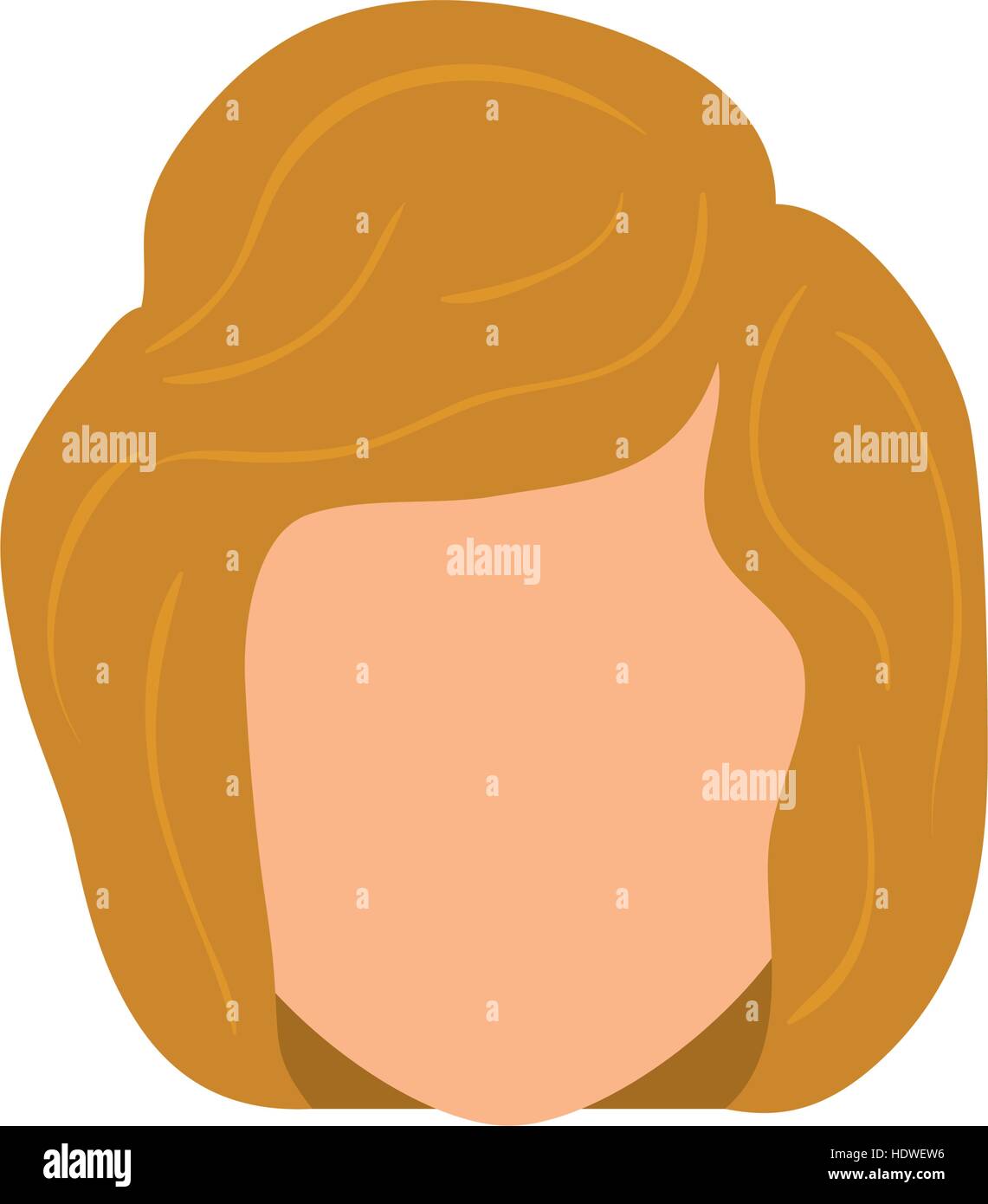 Woman faceless profile icon vector illustration graphic design Stock ...