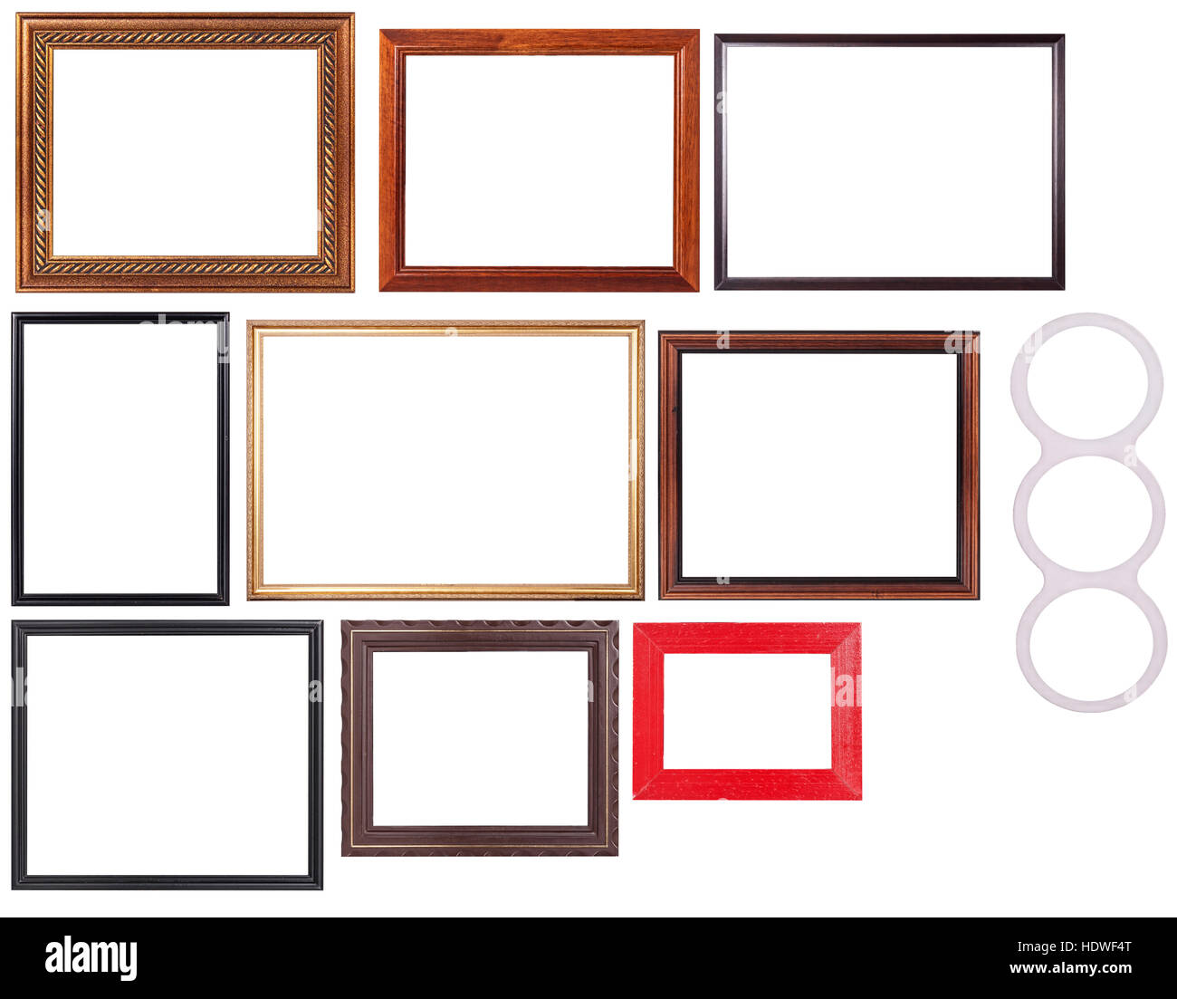 Set of picture frame isolated over white background. You can put your