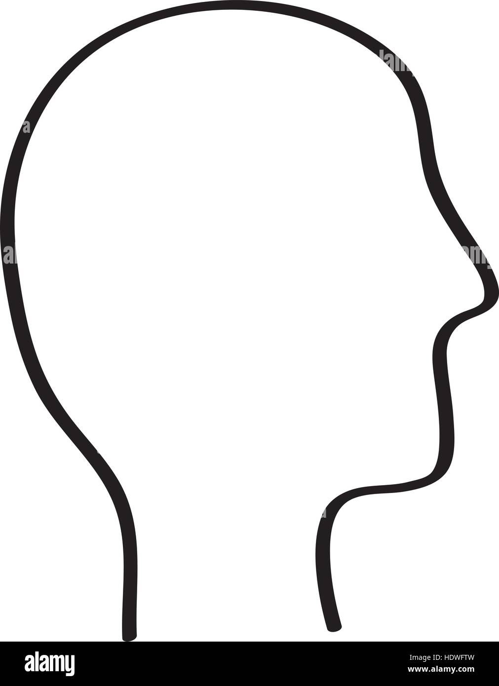 Human head silhouette icon vector illustration graphic design Stock ...