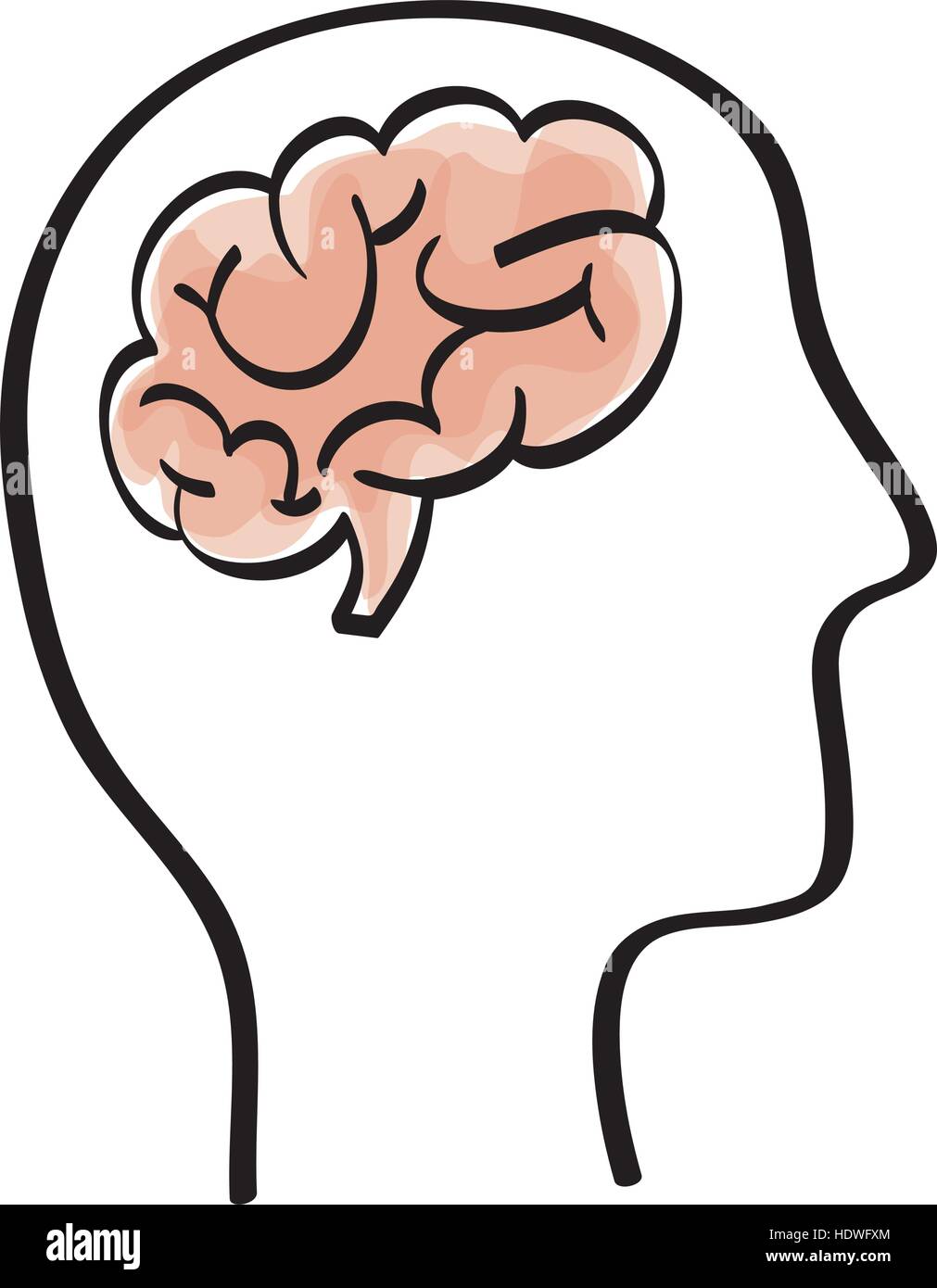 Human brain and head silhouette icon vector illustration graphic design ...