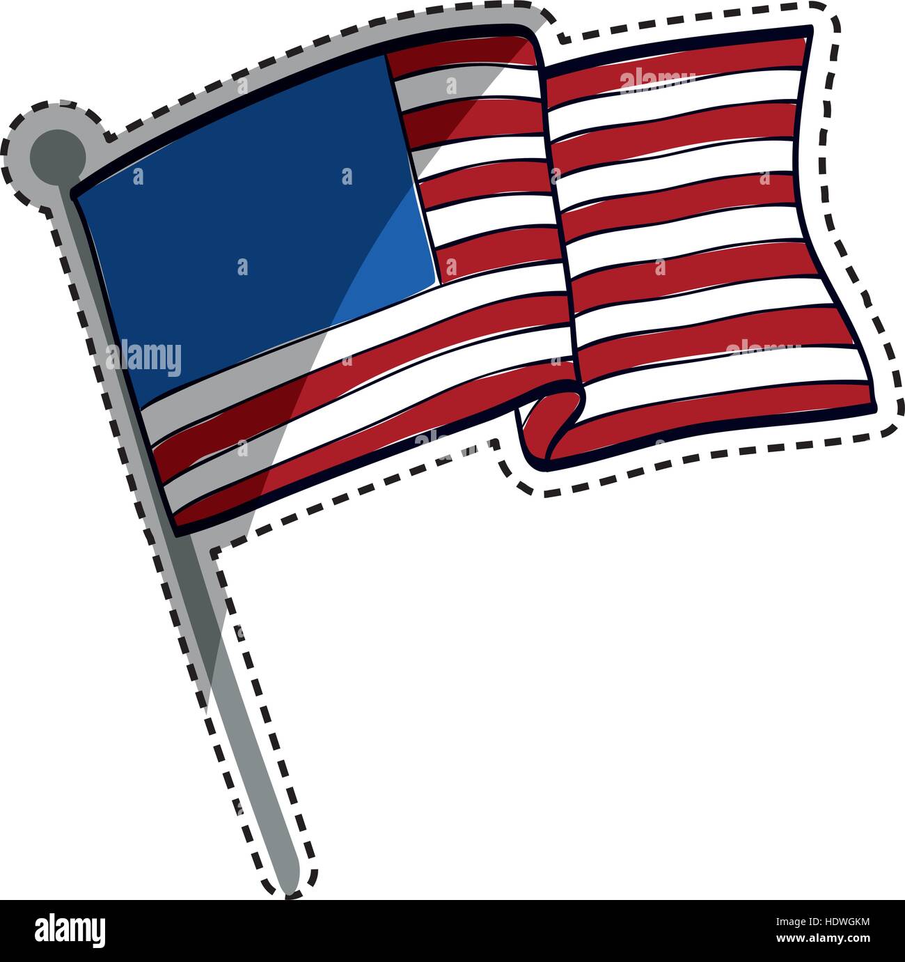 USA flag emblem icon vector illustration graphic design Stock Vector ...