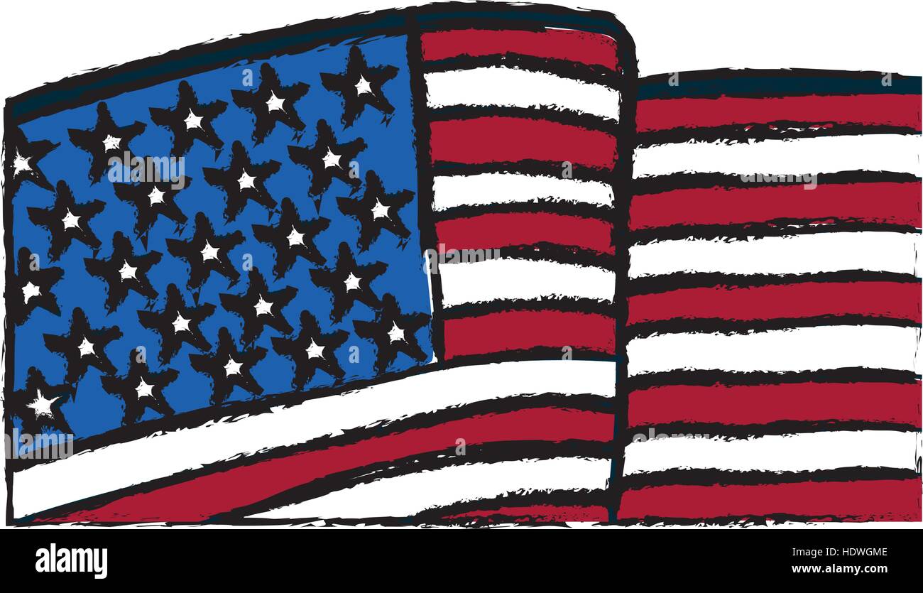 USA flag emblem icon vector illustration graphic design Stock Vector ...