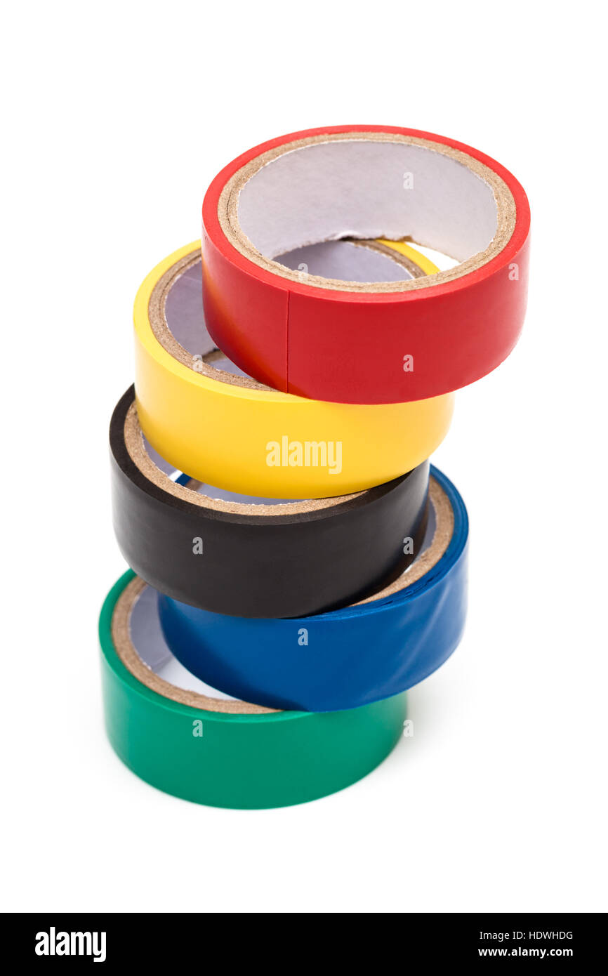 variegated electrical tape on white background Stock Photo Alamy