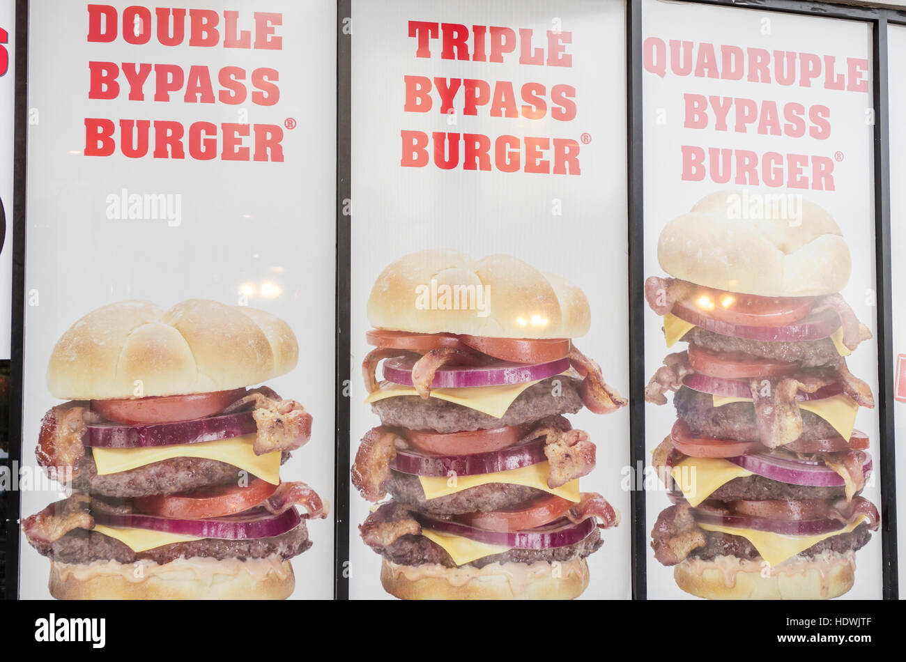 Heart Attack Grill, Las Vegas, Nevada. Stock Photo