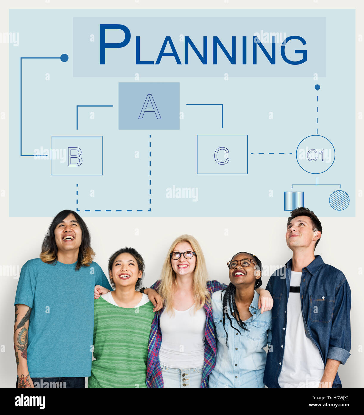 Planning Strategy Work Management Concept Stock Photo - Alamy