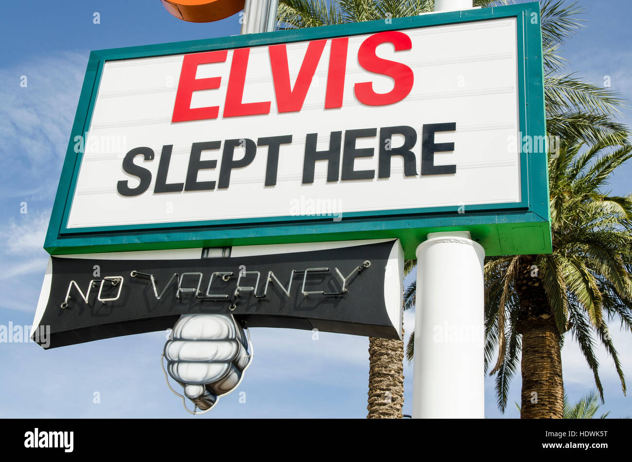 The Normandie Motel where Elvis slept when he first performed in Las Vegas, Nevada. Stock Photo