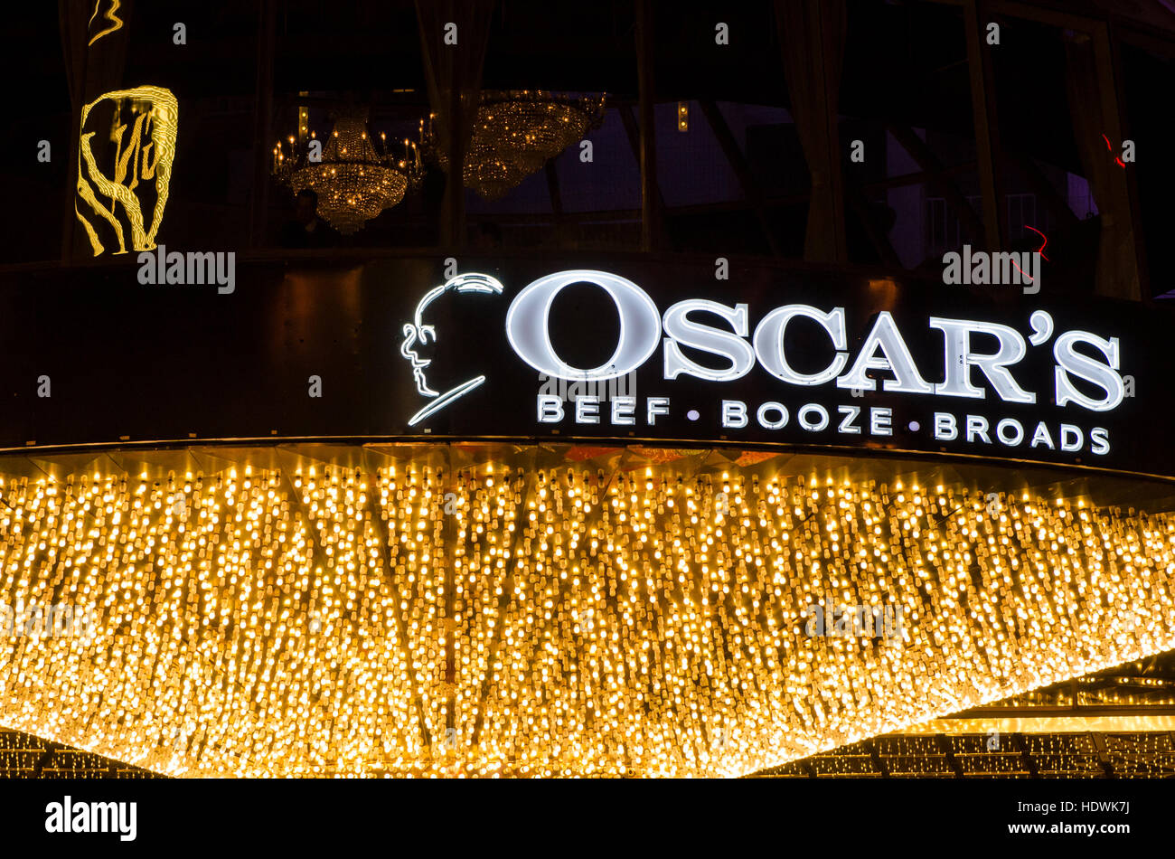 Oscar's steak house in Las Vegas, Nevada Stock Photo Alamy