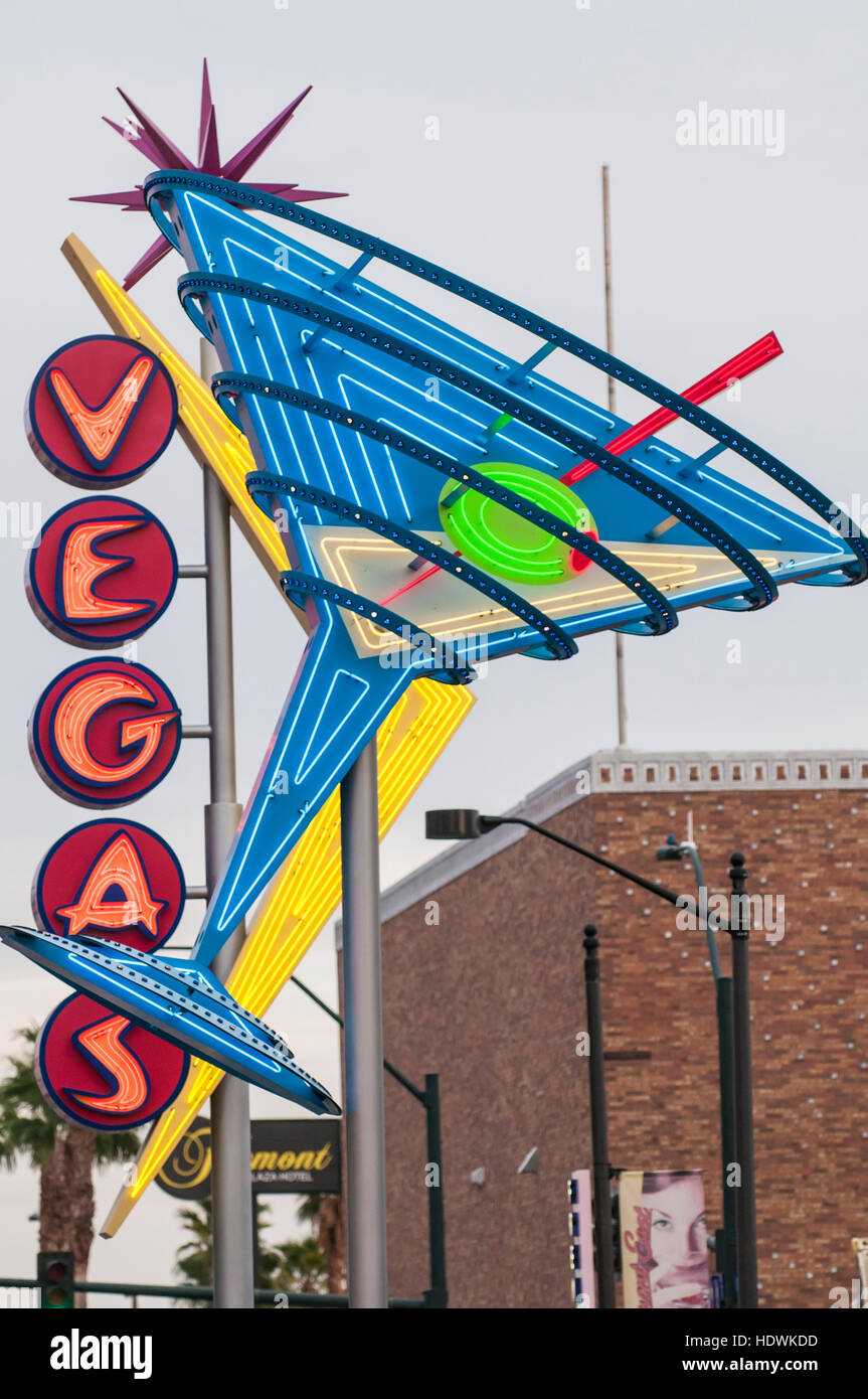 Oscar’s Neon Martini Glass and Vegas neon signs, Fremont Street, Neon