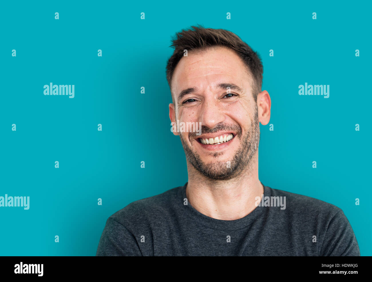 Handsome Guy Happiness Face Expression Concept Stock Photo - Alamy