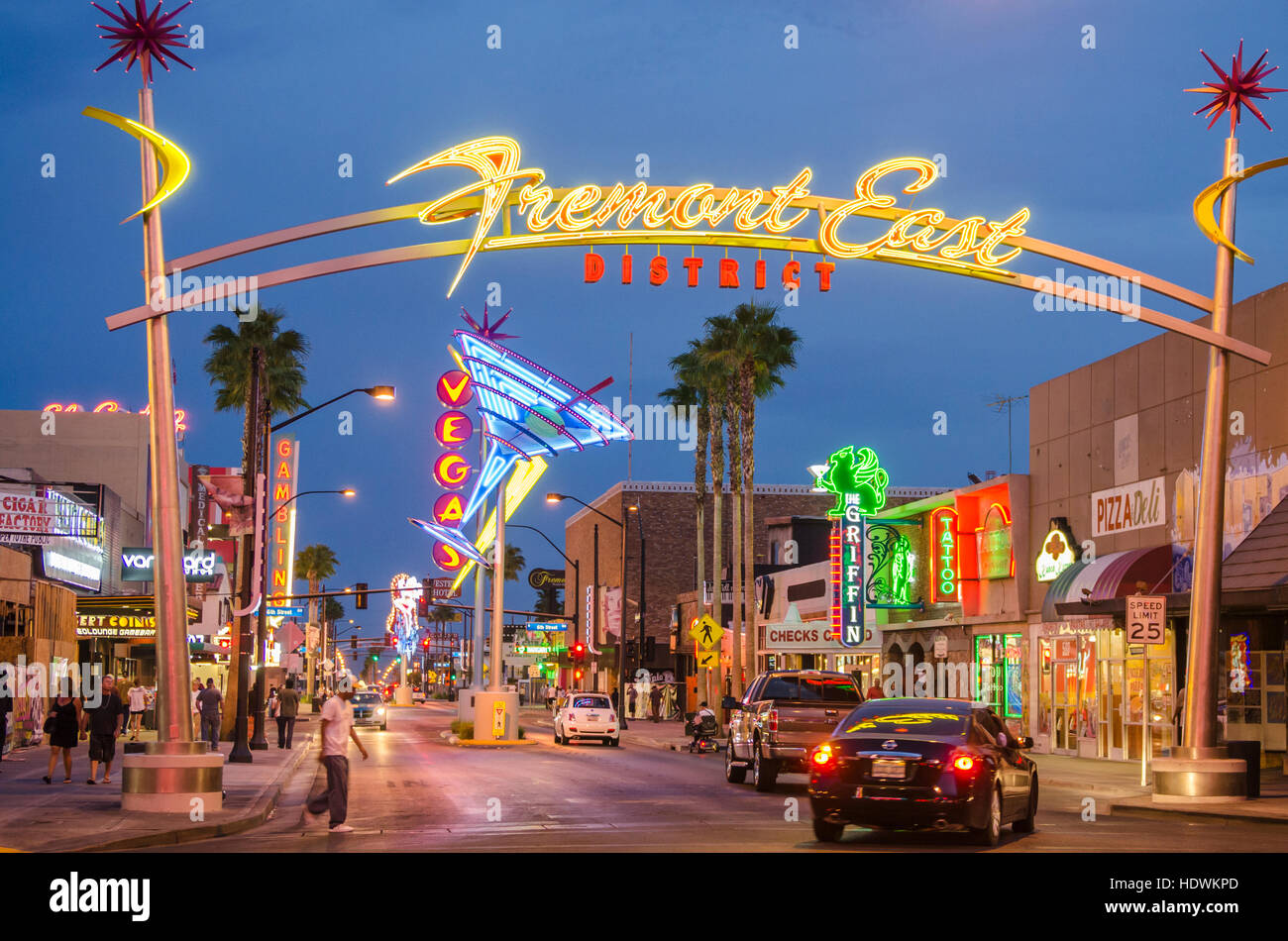 Gateway Arch to Fremont Street East District, Las Vegas, Nevada, USA, North  America Stock Photo - Alamy