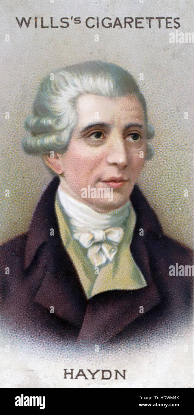 JOSEPH HAYDN (1732-1809) Austrian composer on a Will's cigarette card about 1914 Stock Photo