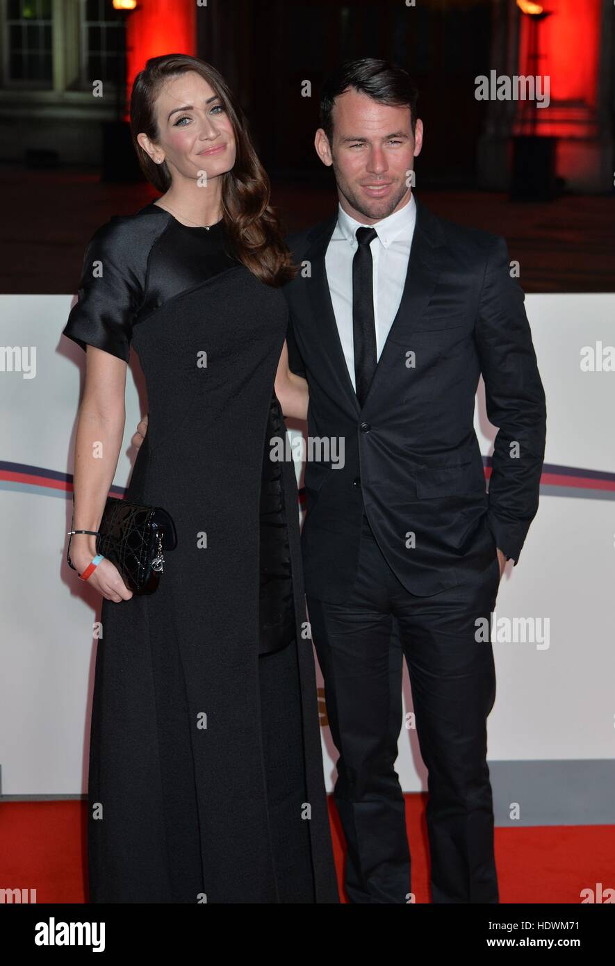 Mark Cavendish and Peta Todd arriving at the Sun Military Awards, at