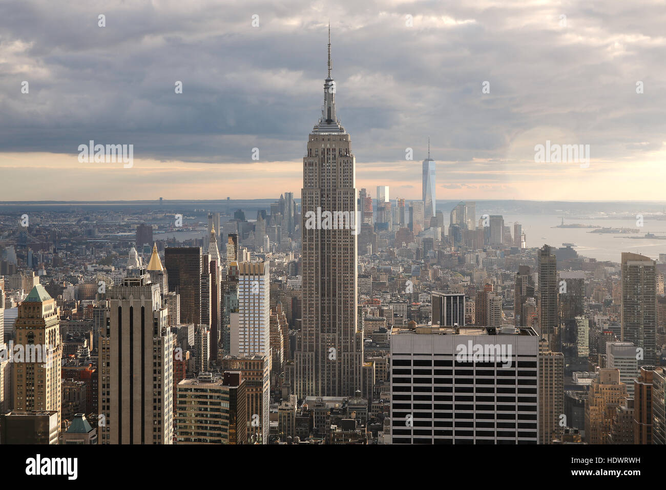 Lower manhattan aerial freedom hi-res stock photography and images - Alamy