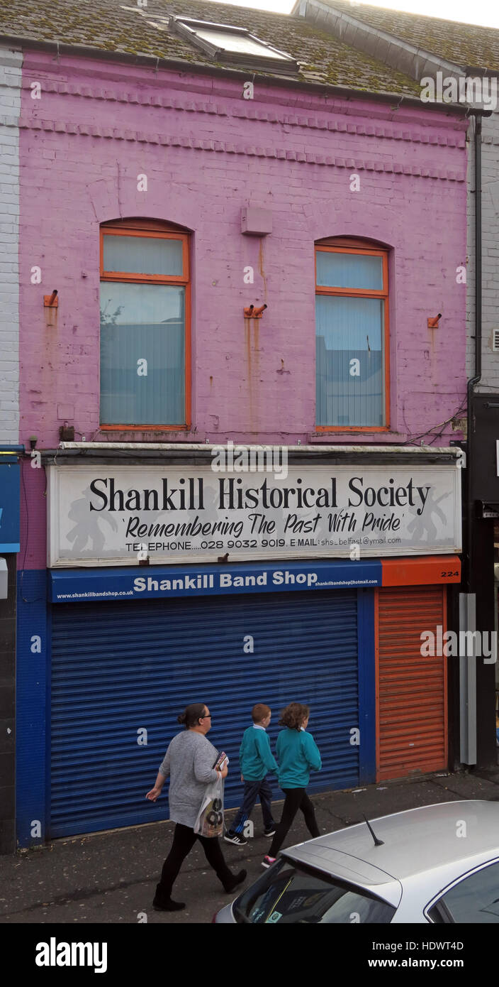 Historical Society,Shankill Road West Belfast,Northern Ireland,UK Stock Photo