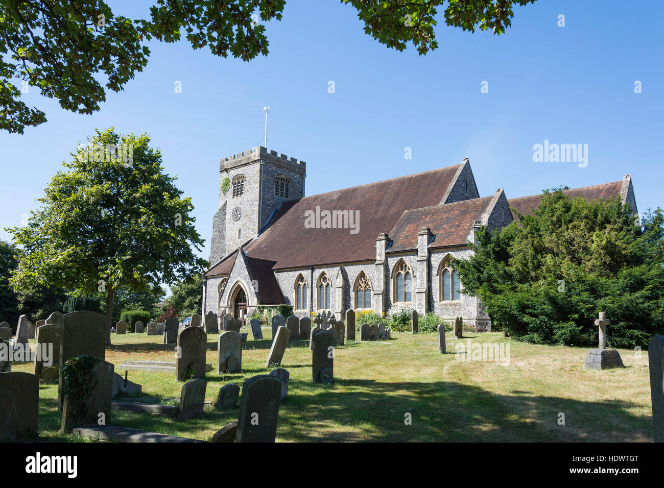 The Parish Church of St Mary's, Church Gate, Thatcham, Berkshire, England, United Kingdom Stock Photo