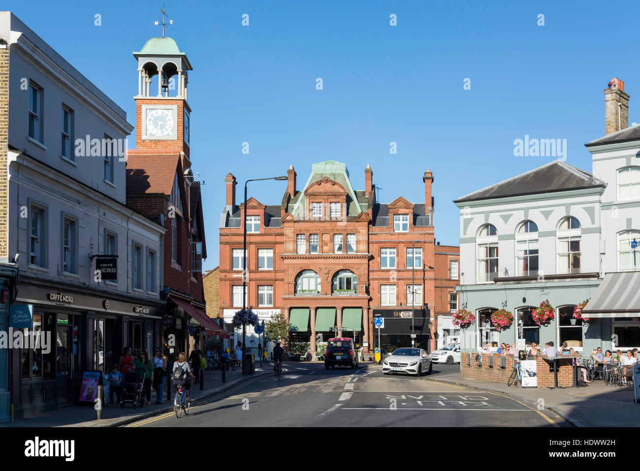 High Street, Wimbledon Village, Wimbledon, London Borough of Merton, Greater London, England, United Kingdom Stock Photo