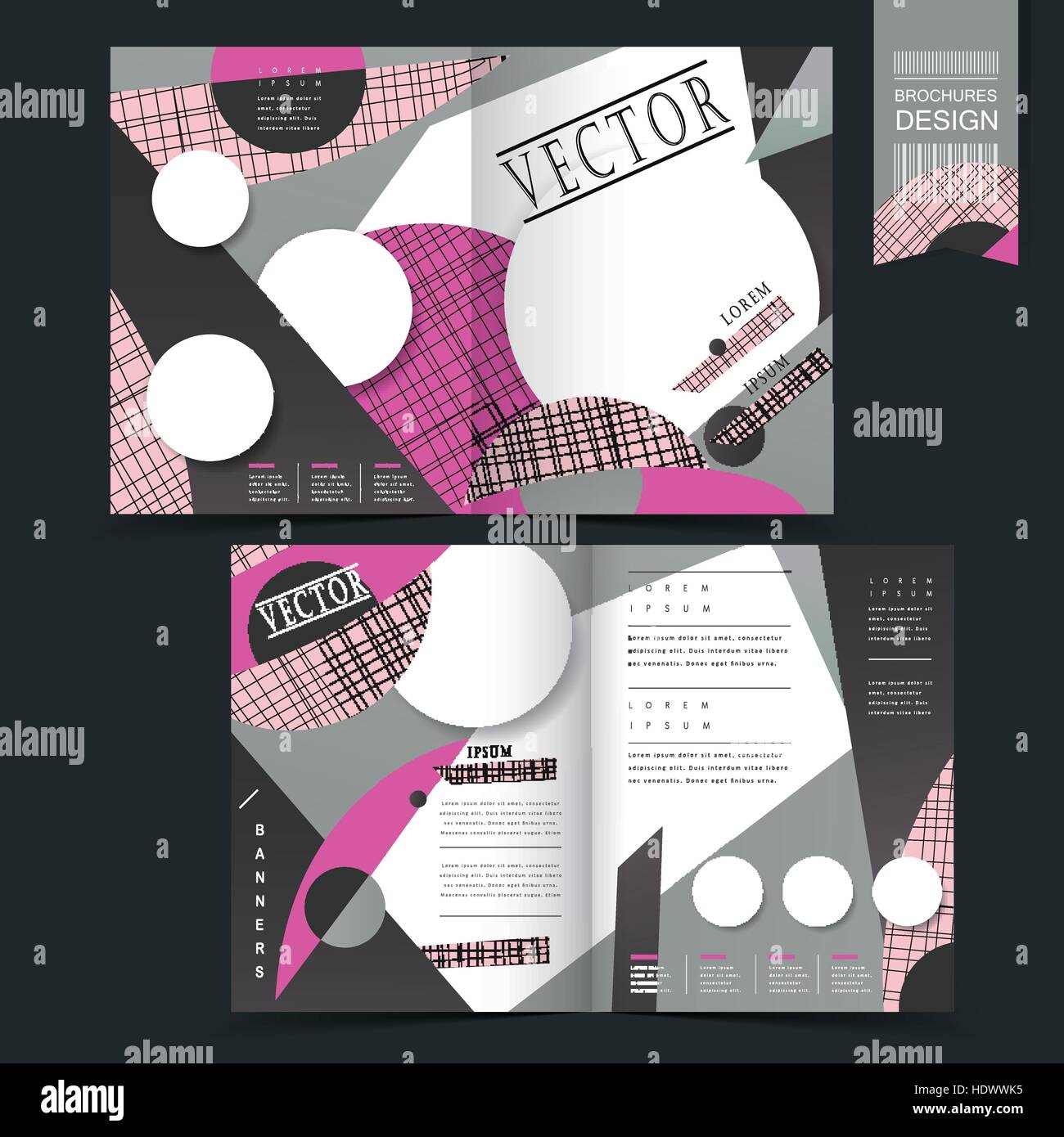 half fold stock vector