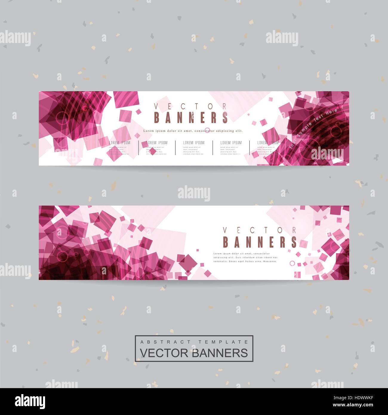 trendy banner template set design with translucent squares elements Stock Vector Image & Art Alamy