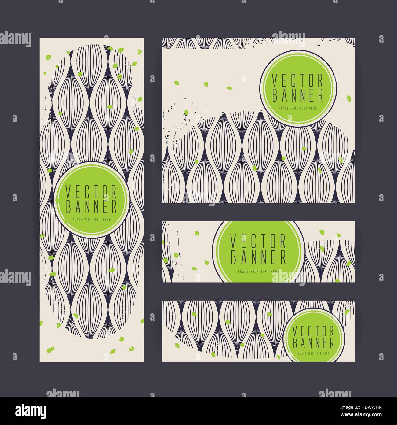 trendy banner template set design with elegant patterns Stock Vector ...