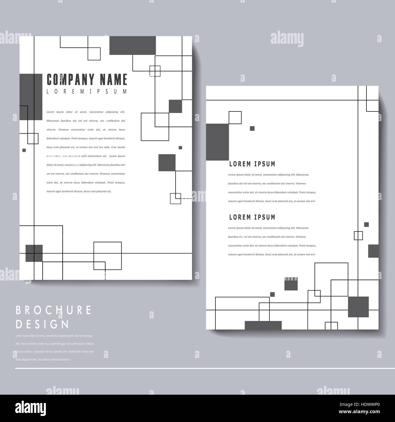 abstract brochure template design with geometric elements Stock Vector