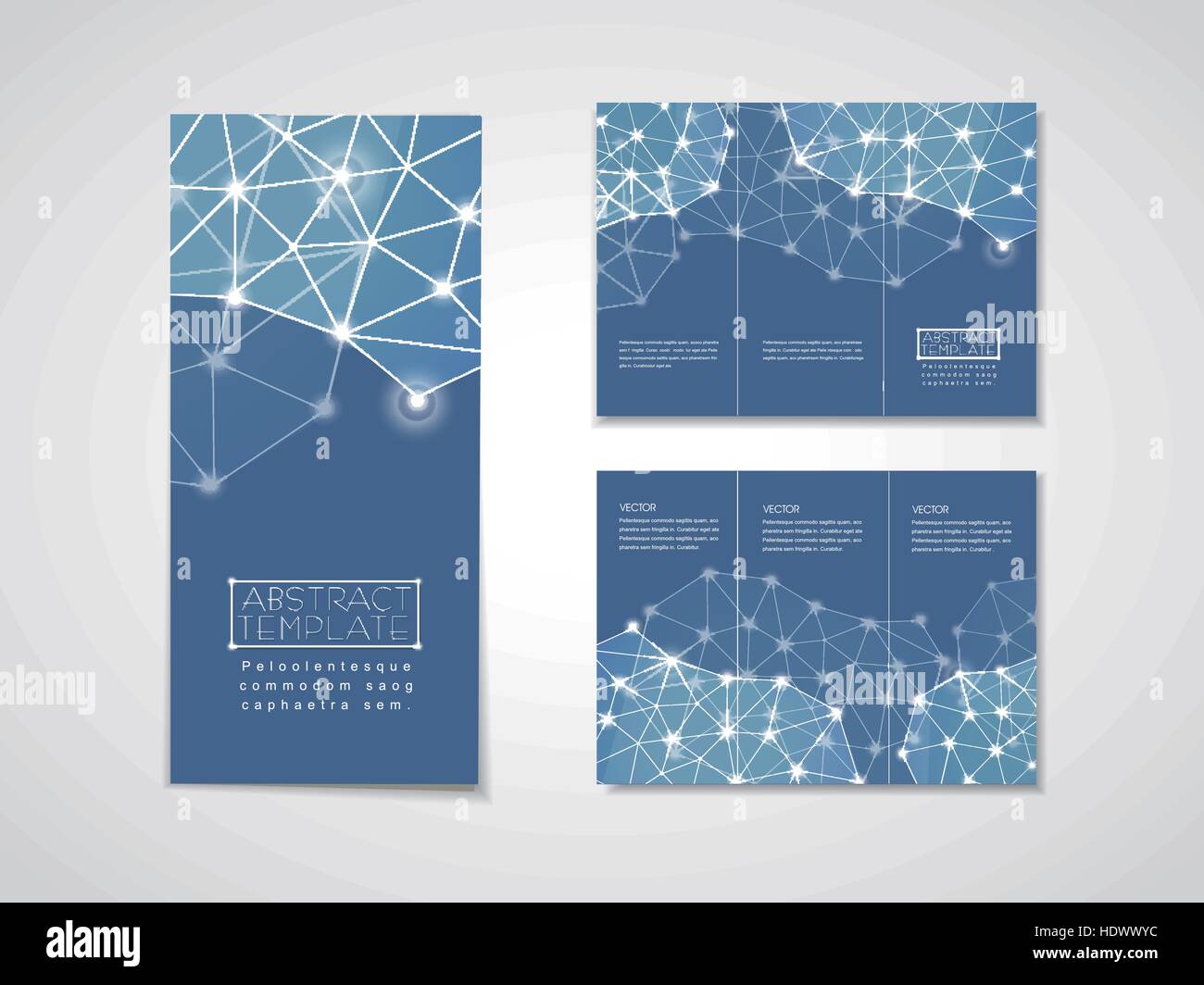 soft geometric background design for tri-fold brochure template in blue  Stock Vector Image & Art - Alamy