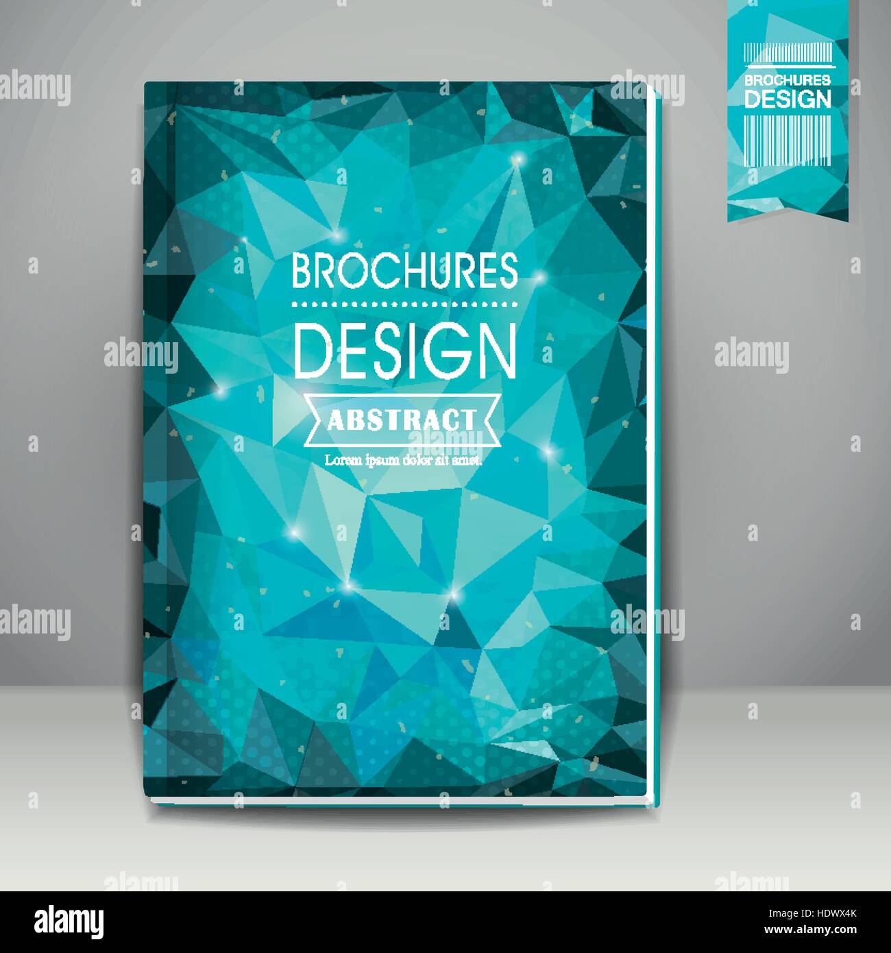 abstract polygonal background for book cover template Stock Vector