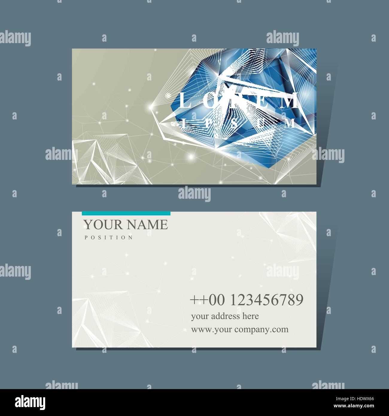 modern design for business card with diamond element Stock Vector Image ...