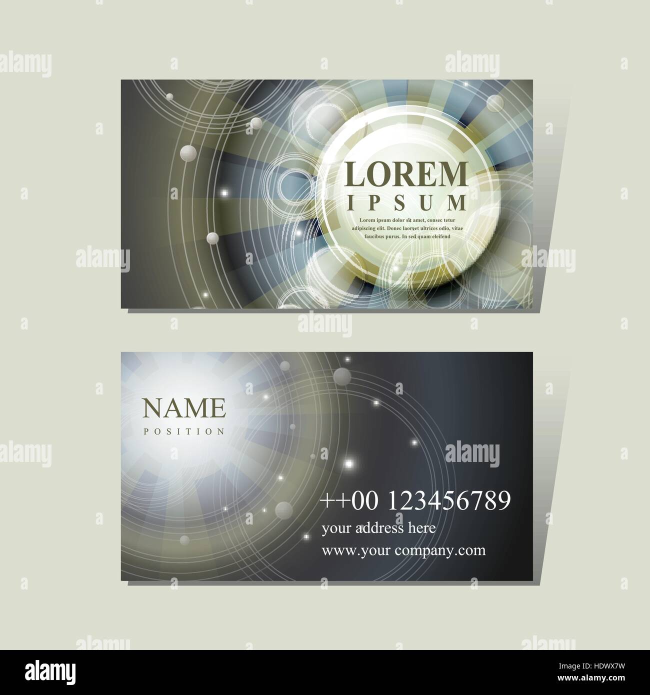 abstract Egypt style design for business card template Stock Vector