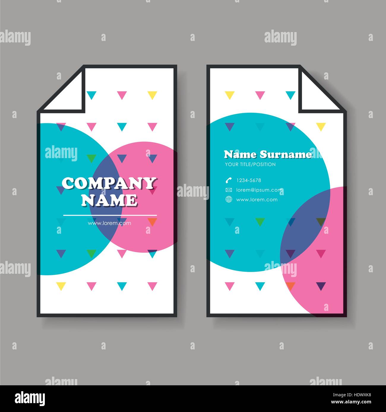 vector abstract creative business card design template Stock Vector ...