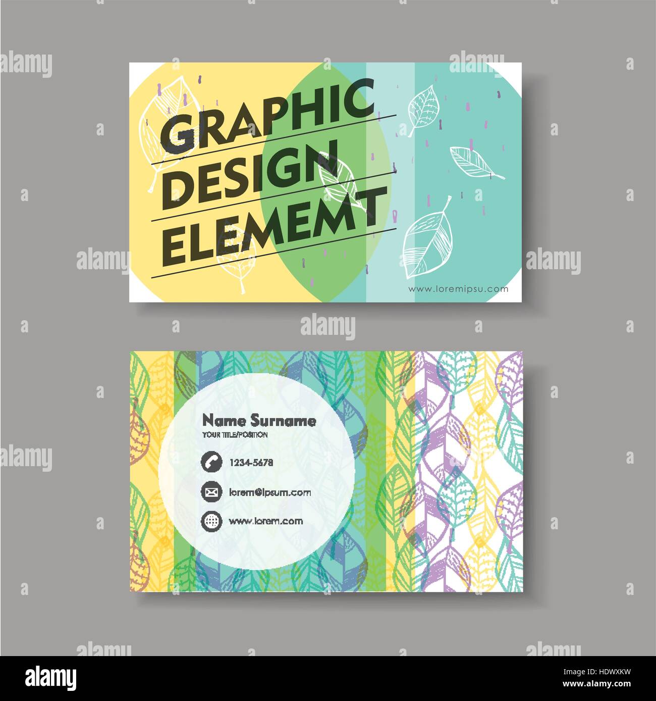 vector abstract creative business card design template of hand drawn ...