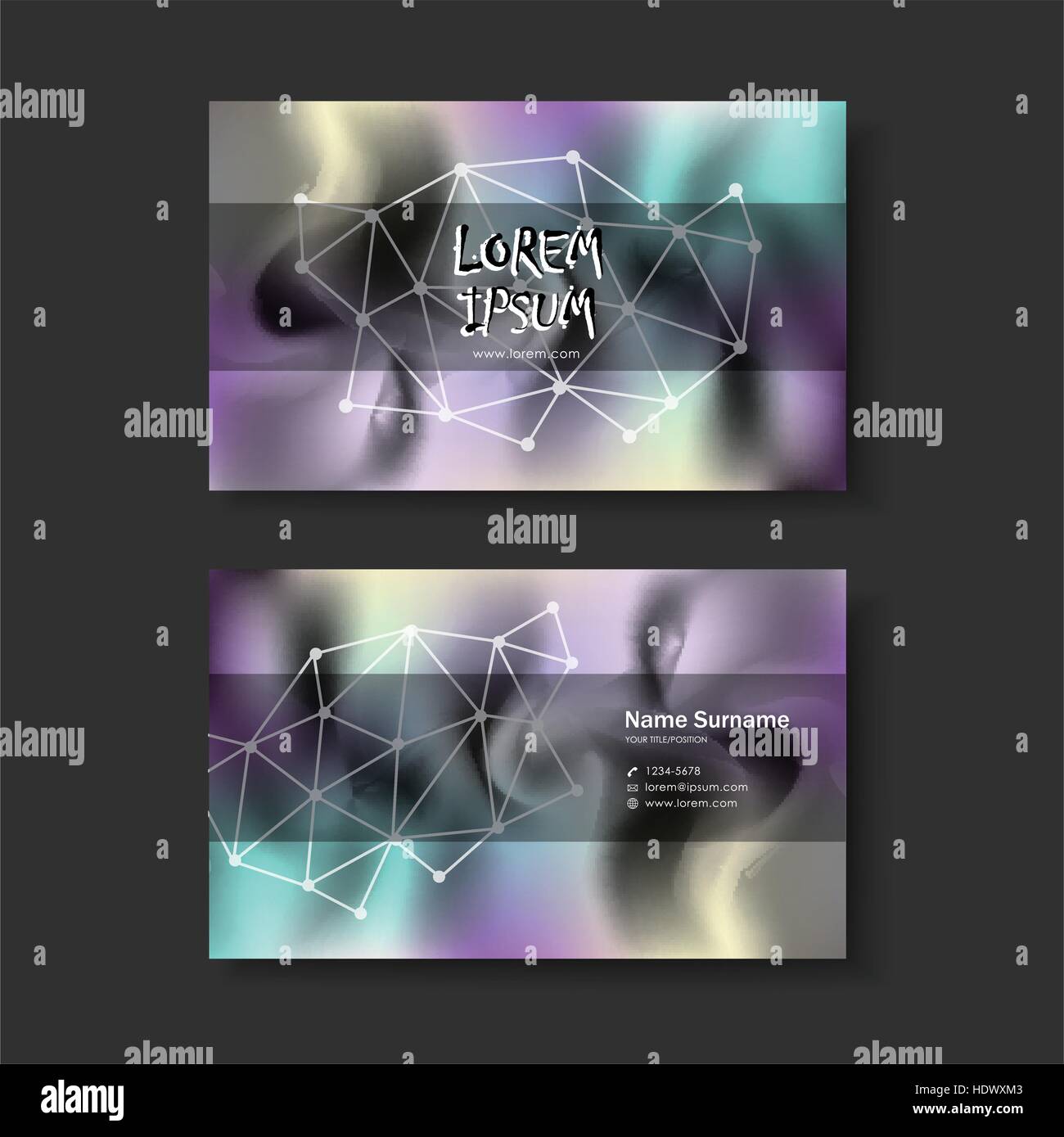 vector abstract creative business card design template of modern Stock ...