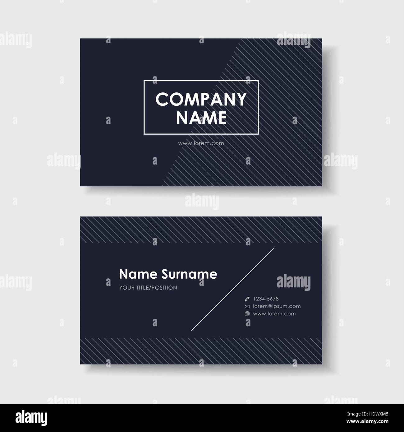 vector abstract creative business card design template of black ...