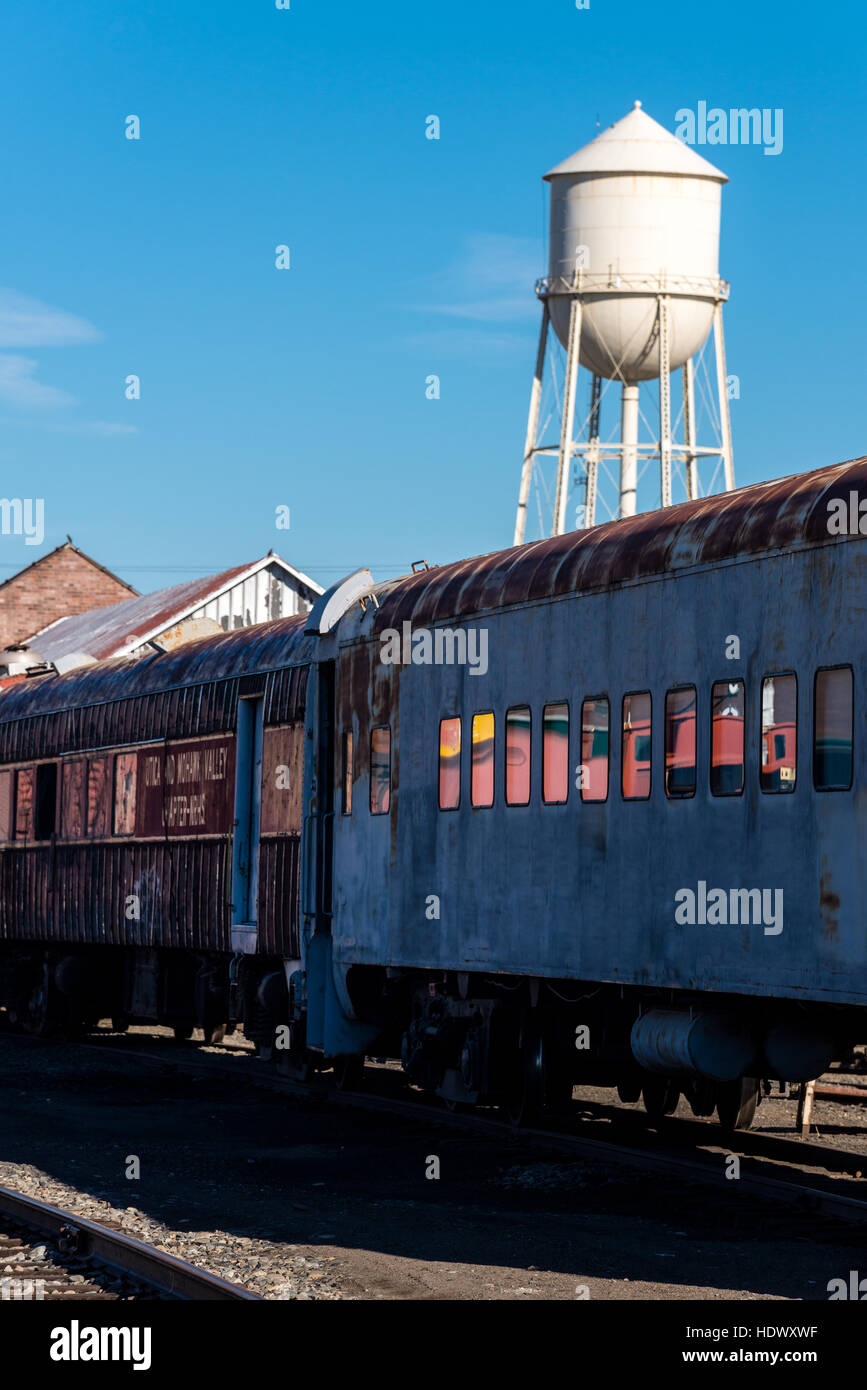 Vintage rail cars at the Northern Pacific Railway Museum in Toppenish