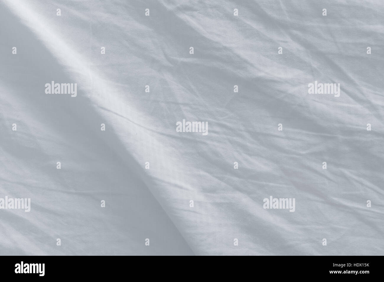 Bed sheets after sleep, top view texture of unmade bedding Stock Photo